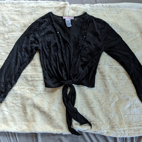 Vintage Y2k Black bolero shrug - Picture 6 of 8